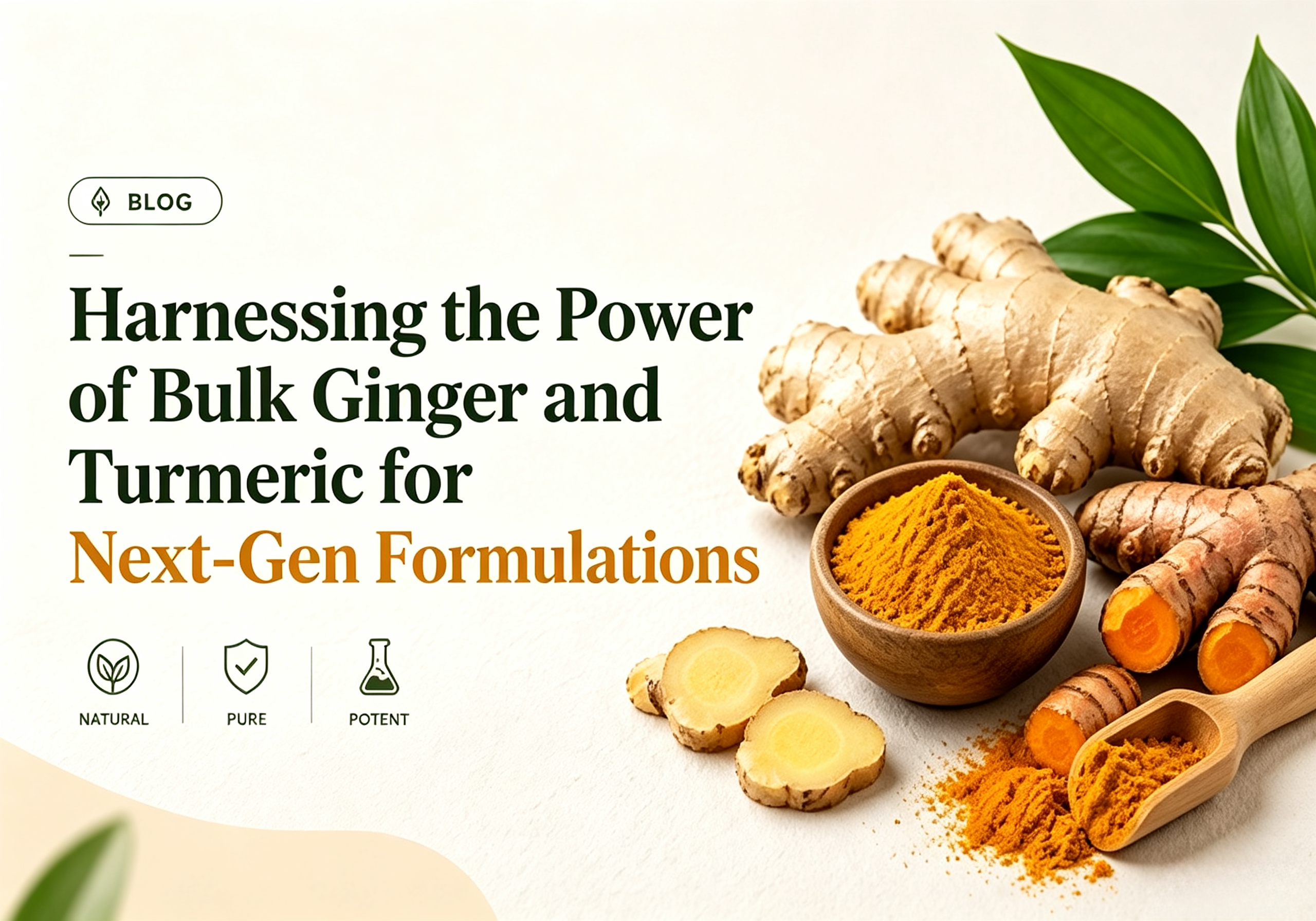Harnessing the Power of Bulk Ginger and Turmeric for Next-Gen Formulations